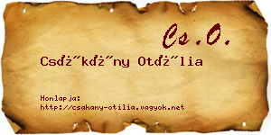 Csákány Otília névjegykártya